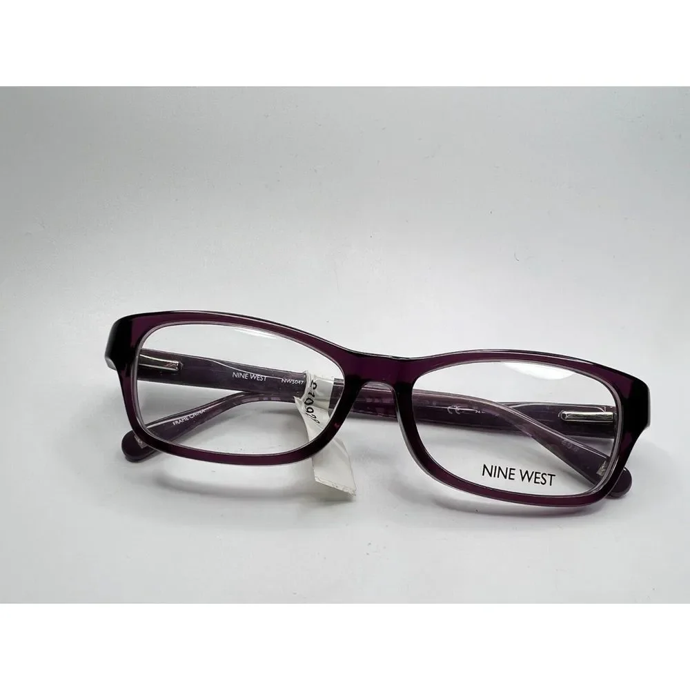 Nine West NW5047 500 Purple Crystal Rectangular Eyeglasses Frames 52[]15 135 mm - Picture 12 of 12